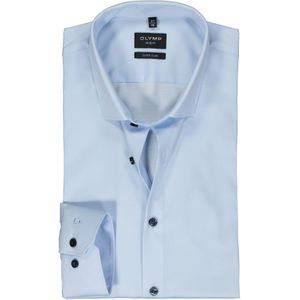 OLYMP No. 6 Six super slim fit overhemd, mouwlengte 7, structuur, lichtblauw 40