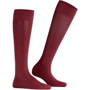 FALKE Cotton Touch dames kniekousen, donkerrood (barolo)