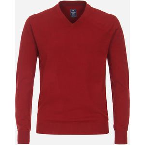 Redmond heren trui katoen, V-hals, rood (middeldik)