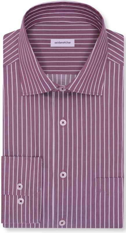 Seidensticker - Businessoverhemd - Paars - Regular 1/1 Kentkraag - Gestreept