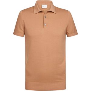 Profuomo slim fit heren polo, oranje -  Maat: XL