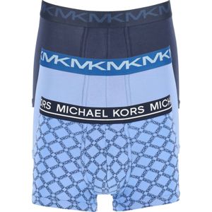 Michael Kors lage heren boxers kort (3-pack), donker- en lichtblauw en print -  Maat: S