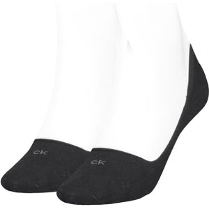 Calvin Klein Footie Low Cut (2-pack), dames onzichtbare sokken, zwart -  Maat: 35-38