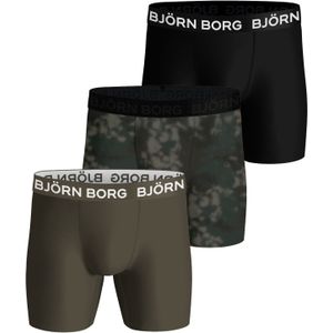 Bjorn Borg Performance boxers, microfiber heren boxers lange pijpen (3-pack), multicolor -  Maat: S