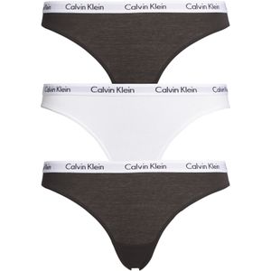 Calvin Klein dames slips (3-pack), zwart, wit en zwart -  Maat: M