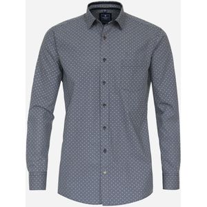 3 voor 99 | Redmond comfort fit overhemd, popeline, groen dessin 49/50