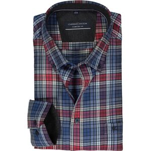 CASA MODA - Casual Overhemd - Blauw - Poplin - Comfort Fit