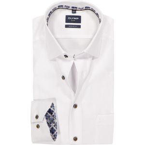 OLYMP Luxor modern fit overhemd, structuur, wit