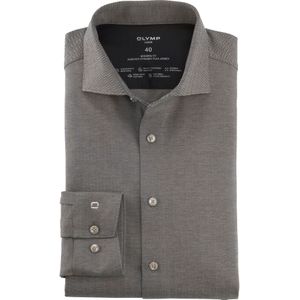 OLYMP Luxor 24/7 modern fit overhemd, tricot, natuur dessin