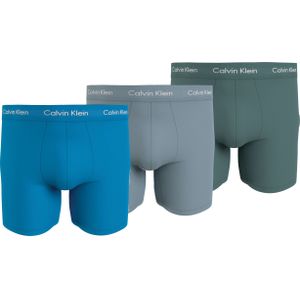 Calvin Klein Boxer Briefs (3-pack), heren boxers extra lang, blauw -  Maat: M