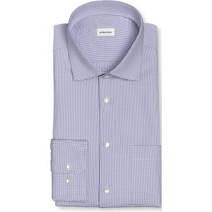 Seidensticker regular fit overhemd, mouwlengte 7, structuur, blauw