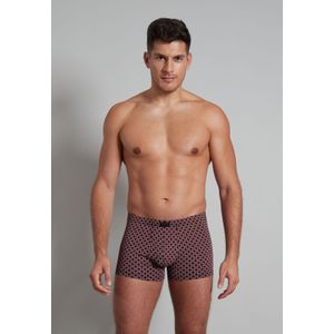 Gotzburg heren boxer normale lengte (1-pack), zwart mini dessin