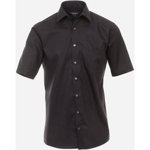 CASA MODA comfort fit overhemd, korte mouw, popeline, zwart 52