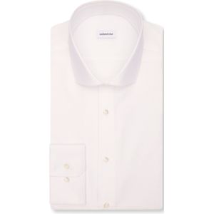 Seidensticker shaped fit overhemd, herringbone, wit