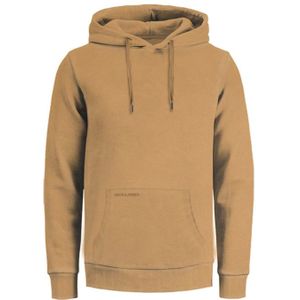 JACK & JONES Drew sweat hood regular fit, heren hoodie katoenmengsel met capuchon, okergeel