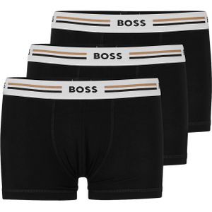 HUGO BOSS Revive trunks (3-pack), heren boxers kort, zwart -  Maat: M