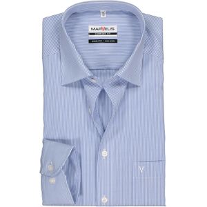 MARVELIS comfort fit overhemd, blauw met wit gestreept 45