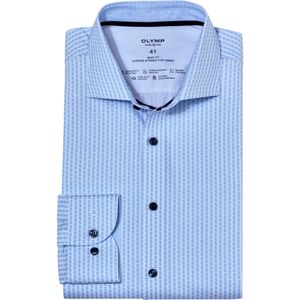 OLYMP 24/7 Level 5 body fit overhemd, tricot, bleu dessin
