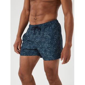 Bjorn Borg Print Swim Shorts, heren zwembroek, blauw met groene print -  Maat: XL