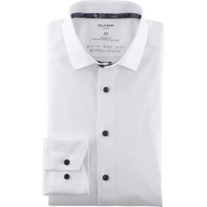 OLYMP Luxor 24/7 modern fit overhemd, Dynamic Flex, wit