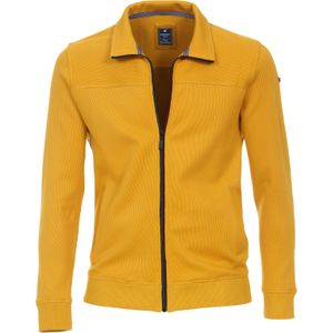 Redmond heren sweatvest katoen - opstaande kraag - geel (middeldik)