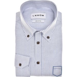 Ledub modern fit overhemd, mouwlengte 72 cm, Oxford, donkerblauw gestreept