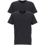 HUGO BOSS Comfort T-shirts relaxed fit (2-pack), heren T-shirts V-hals, zwart -  Maat: S