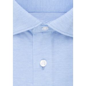 Seidensticker shaped fit overhemd, jersey, blauw 38
