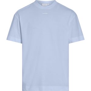 Calvin Klein Nano Logo Interlock T-shirt, heren T-shirt korte mouw O-hals, blauw -  Maat: 3XL