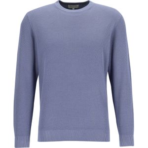 Michaelis - Heren Trui - Blauw - Slim Fit - Katoenmengsel