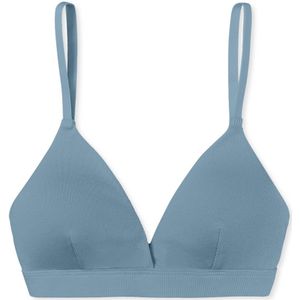 SCHIESSER - Pure Rib - Bh - Blauwgrijs - Dames - Biologisch Katoen - Verwijderbare Pads