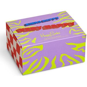 Happy Socks Tiger Rave Socks Gift Set (2-pack), unisex sokken in cadeauverpakking - Unisex - Maat: 36-40