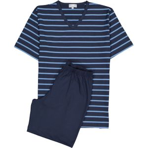 Mey - Stratford - Korte Pyjama Set - Blauw Gestreept