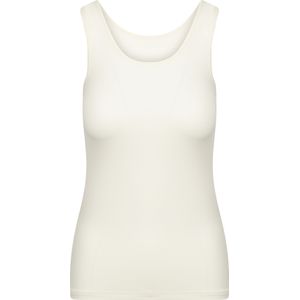 RJ Bodywear Pure Color dames top (1-pack), hemdje met brede banden, ivoor -  Maat: L