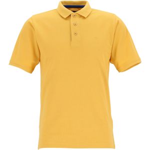 Redmond modern fit poloshirt, geel (blauw contrast) -  Maat: XL