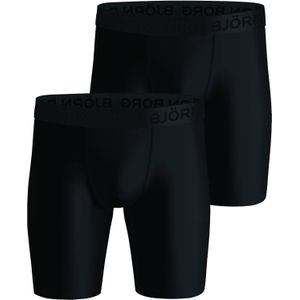 Bjorn Borg Performance boxers, microfiber heren boxers lange pijpen (2-pack), zwart -  Maat: XL