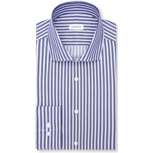 Seidensticker - Businessoverhemd - Zwart - Slim 1/1 Kent Kraag Gestreept