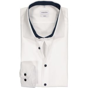 Seidensticker x-slim fit overhemd, wit (contrast) 43