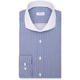 Seidensticker slim fit overhemd, popeline, blauw gestreept