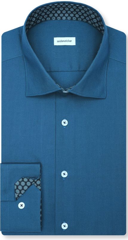 Seidensticker - Businessoverhemd - Zwart - Slim 1/1 Kent Kraag Uni