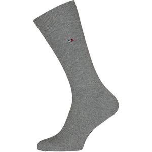 Tommy Hilfiger Classic Socks (2-pack), herensokken katoen, grijs melange -  Maat: 43-46