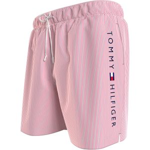 Tommy Hilfiger Medium Drawstring swimshort, heren zwembroek, roze gestreept -  Maat: XXL