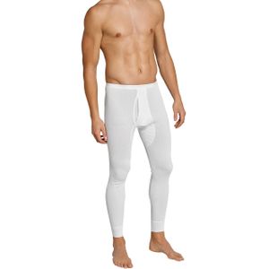 SCHIESSER Original Doppelripp lange onderbroek (1-pack), heren onderbroek lang met opening wit -  Maat: XL