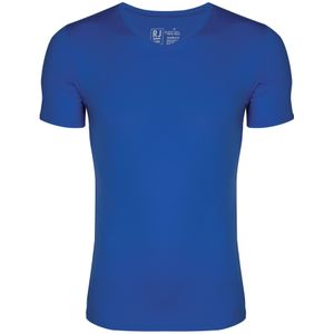 RJ Bodywear Pure Color T-shirt V-hals, kobalt blauw microfiber