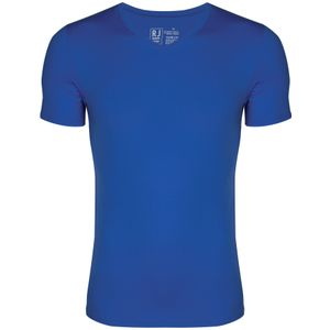 RJ Bodywear Pure Color T-shirt V-hals, kobalt blauw microfiber