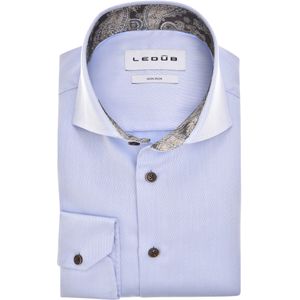 Ledub modern fit overhemd, popeline, lichtblauw