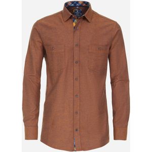 3 voor 99 | Redmond comfort fit overhemd, popeline, oranje 47/48