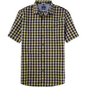OLYMP Casual modern fit overhemd, korte mouw, popeline, groen geruit 47/48