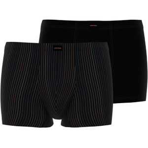 Ceceba heren boxer extra lang (2-pack), zwart gestreept