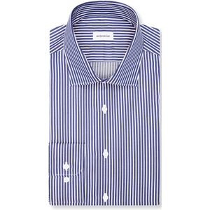 Seidensticker - Businessoverhemd - Donkerblauw - Shaped 1/1 Kentkraag gestreept